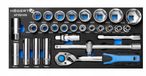 Hoegert Technik Doppellangslagring & Ratel Set 1/2" EVA Inlay