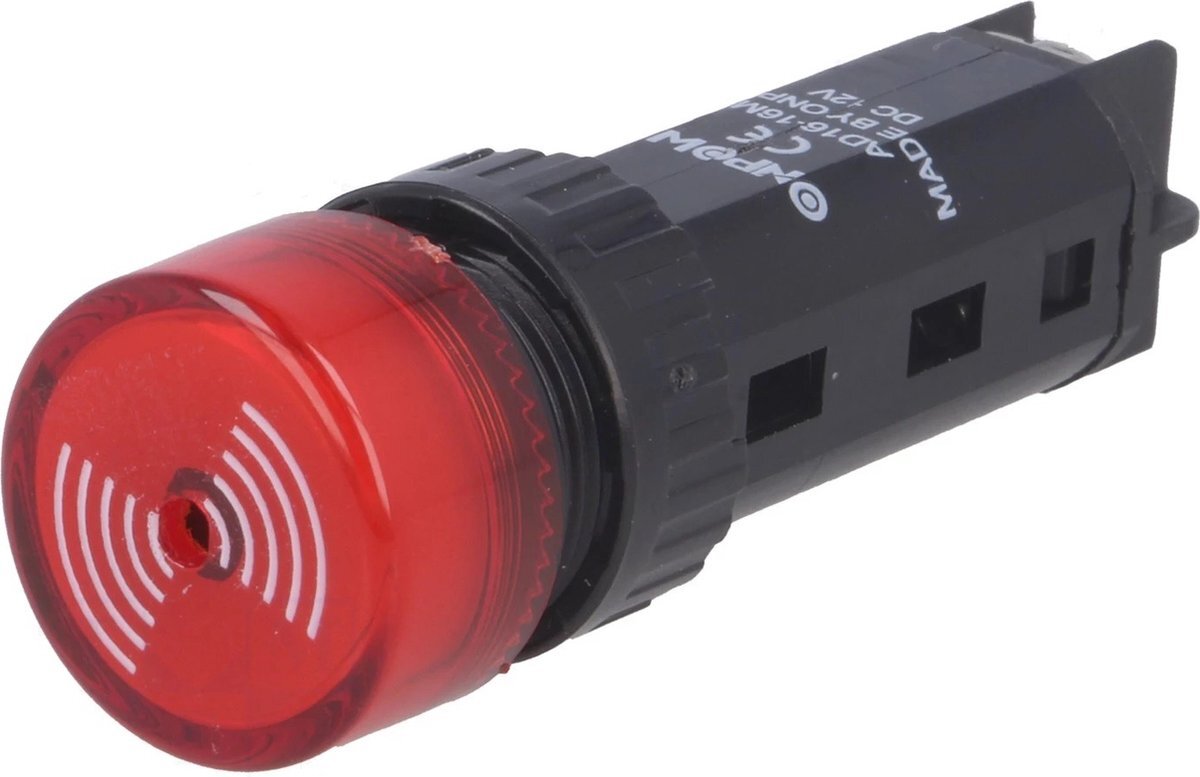 ABC-LED Inbouw lichtzoemer - 80dB - 12V - Rood