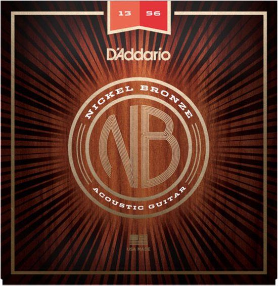 D'Addario NB1356 13-56 Nickel Bronze Acoustic Light Medium - Akoestische gitaarsnaren