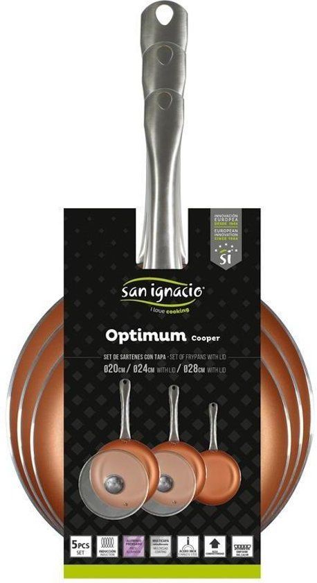 San Ignacio Koekenpannen (3x) met glazen deksels (2x) - 6924299384778