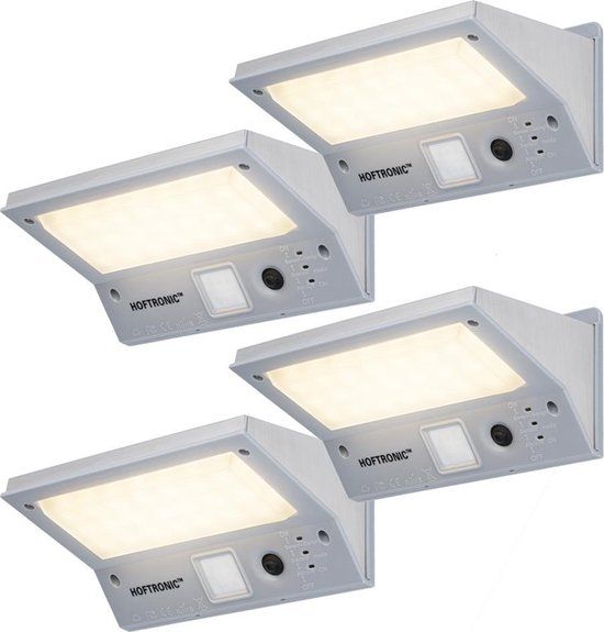 HOFTRONIC 4x Burley Solar Buitenlamp met bewegingssensor