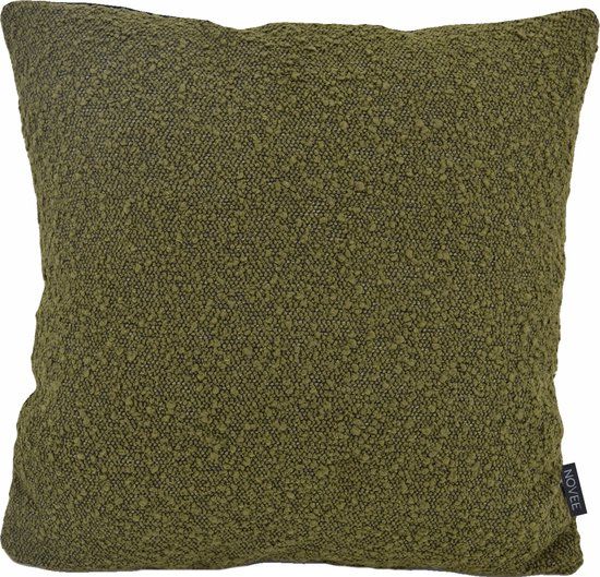 NOVÉE Velvet Boucle Green/Black Pillowcase - 45x45 cm - Polyester