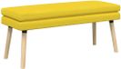 vidaXL Canapé deux places Jaune clair 110 x 40 x 47 cm Tissu