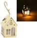 Doré, pile alimenté LED maison comme décoration suspendue