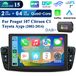 Peugeot 2+64GB Carplay 7-inch Android 15 autoradio pour Peugeot 107, Citroën C1, Toyota Aygo. Incluant navigation GPS, Wi-Fi, Bluetooth, FM, USB, RDS et DSP. Avec adaptateur DAB