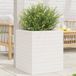 Maison Exclusive - Pot de fleurs d'extérieur, blanc, 40x40x46 cm, bois de pin massif