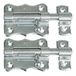 Amig Verrou de porte coulissant/Loquet - 2x - 4 x 3.8 cm - Galvanisé - Argent - Porte - Portail