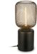 B.K.Licht BRILONER Rist – Tafellamp – industrieel bedlamp – zwart – draadframe design – E27 fitting – met schakelkabel – Ø10x25 cm