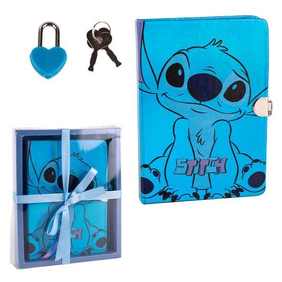 Stitch Dagboek - Persoonlijk dagboek - Met slot - Glimmend - Cadeauverpakking - Kinderen