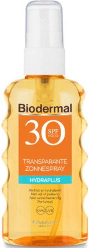 Biodermal Hydraplus Transparante Zonnebrand Spray SPF30 - 175ml