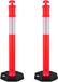 VEVOR Verkeersregelpaal Afzetpaal met Verzwaarde Voet 114CM 2 Stuks