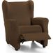 ECOMMERC3 Relax-stoelbekleding, gewatteerd en super verstelbaar, elastische fauteuilhoes, bruin, 100% gemaakt in Spanje