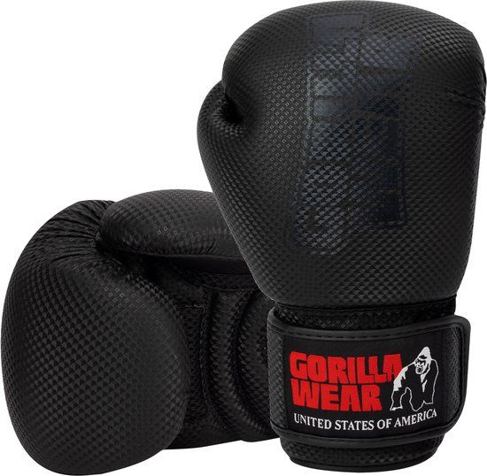 Gorilla Wear Montello Bokshandschoenen - Zwart - Leer
