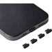 Renkforce Lightning stofbescherming voor iPhone, 4 stuks/set, zwart
