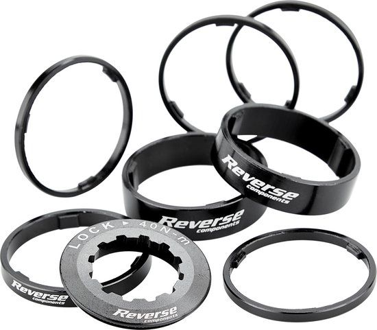 Reverse Singlespeed spacer set - zwart
