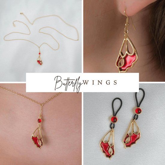 Sylvie Monthulé Set 2 Butterfly Wings Goud