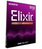 Elixir 11182 snaren 80/20 brons akoestische gitaarsnaren met NANOWEB® coating, HD Light (.013-.053)