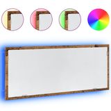 VidaXL Badkamerspiegel met LED - 100x8,5x37 cm - Bewerkt Hout - Oud Hout