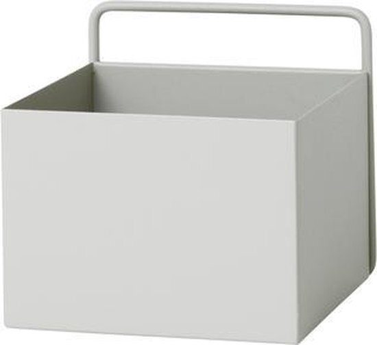 Ferm Living Wall Plant Box - vierkant - grijs