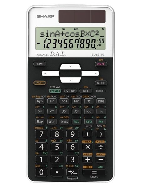 Sharp EL-531TG - Scientific Calculator - White/Black