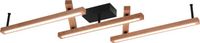 TRIO BELLARI - Plafondlamp - Houtkleurig - incl. 1x SMD 36W - Afstandsbediening - Geintegreerde dimmer