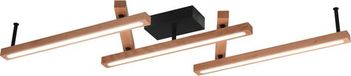 TRIO BELLARI - Plafondlamp - Houtkleurig - incl. 1x SMD 36W - Afstandsbediening - Geintegreerde dimmer