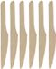 Depa BBQ/verjaardag/camping bestek - messen - 80x - hout - 16 cm - eco friendly/composteerbaar