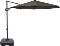 AXI Solea Zweefparasol Ø 300 cm Complete set incl. vulbare parasolvoet en beschermhoes Antraciet/taupe