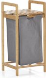 Lumaland Bamboe wasmand - 33 x 33 x 73 cm - Donkergrijs