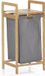 Lumaland Bamboe wasmand - 33 x 33 x 73 cm - Donkergrijs