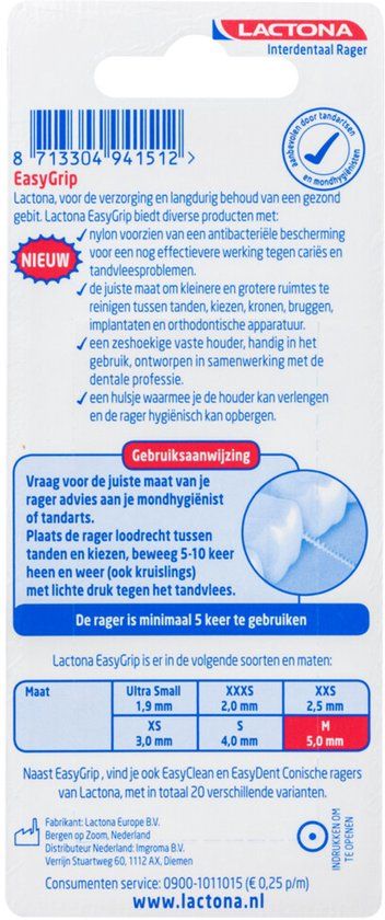 Lactona Ragers Easygrip M 5,0 mm - Tandenrager - 7 stuks