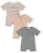 Minoti Jumpsuit Meisjes 3-pack Geribbeld Katoen - Baby Pak - Maat 74