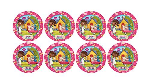 ALMACENESADAN - Verjaardagsfeestje - Papieren borden - 8 stuks - 23 cm - Doktersspeelgoed