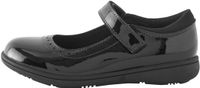 Next - Meisjes - Leren Mary Jane-schoolschoenen met brogue-details. - Zwart