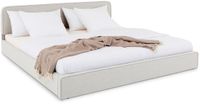 IDIMEX Gestoffeerd bed LATINI 180x200 cm lichtgrijs verstelbaar hoofdeinde