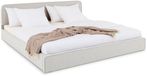 IDIMEX Gestoffeerd bed LATINI 180x200 cm lichtgrijs verstelbaar hoofdeinde