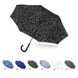 Totes InBrella Omgekeerde paraplu, Dierenriem, InBrella Omgekeerde automatische paraplu met J-haak, winddicht en waterdicht