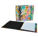 Grafoplás 88102641 Ordner met navulling, A4, 4 ringen, 100 geruite vellen, 5 x 5, gekleurde rand, scheidingswanden, transparante envelop, gebogen rug, Carpebook, collectie Free Life, luipaard