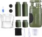 PolkaHome Waterfilter Survival Filtert 15000L - Waterfilter Outdoor - Waterzuiveringsapparaat - Waterzuivering - Survival Kit, water filter, waterfilters noodpakket ( INCLUSIEF 2 RESERVE VERVANGINGSFILTER en een opvuwbare 5L waterzak) Filtert 15000L