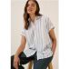 Blouse à rayures avec manches courtes