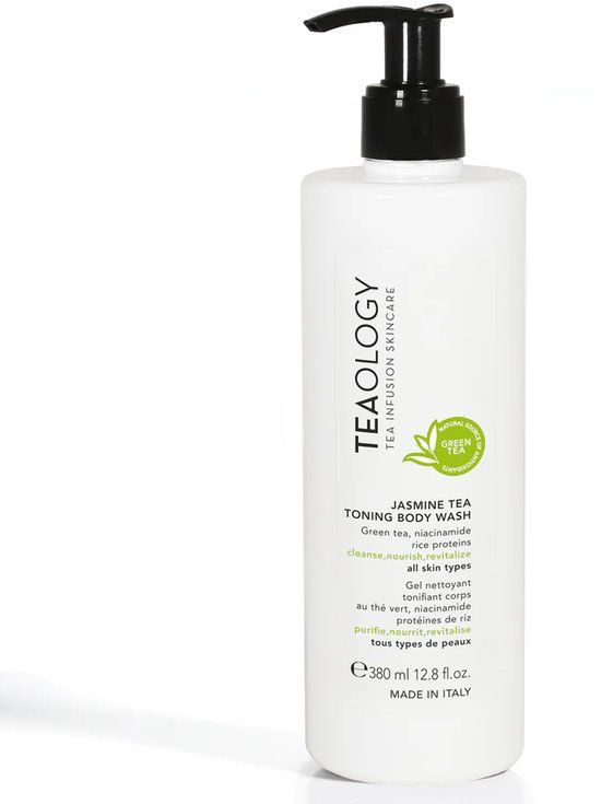 Teaology Jasmine Tea Body Wash – Luxe Jasmijn & Groene Thee Douchegel – Hydrateert, Verzacht & Verzorgt De Huid – Met Niacinamide, Aloë & Rijstproteïnen – Voor Een Stralend, Zijdezachte Huid – 380 ml