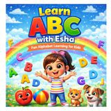 Learn Esha Learn ABC with Esha: Fun Alphabet Learning for Kids: A Fun Alphabet Learning Book for Kids with Animals, Fruits and Everyday Words