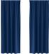 vidaXL Blackout Gordijnen met Ringen 2 st Donkerblauw 245 x 140 cm