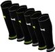 Xtreme Sockswear Kuit Sleeves Compressie Hardlopen - 6 paar - Unisex - Zwart - Maat 42/45