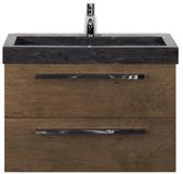 BES LED Seville Badmeubelset 80 cm - Tabacco - Wastafel Hardsteen Wit Lucca
