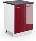 Vicco Fame-Line Keukenonderkast – 60 cm, WB Antraciet Bordeauxrode hoogglans