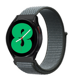 By Qubix Qubix - Sport Loop nylon bandje - Donkergrijs / blauw gemêleerd - Smartwatch bandje 22mm