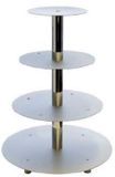 Overig thermohauser Etage-taartstandaard van AL, rond, 4 verdiepingen, zilver (aluminium)