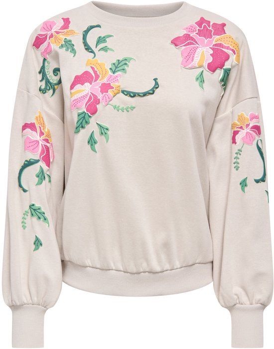 ONLY ONLBROOKE L/S O-NECK FLOWER SWT NOOS Dames Trui XS