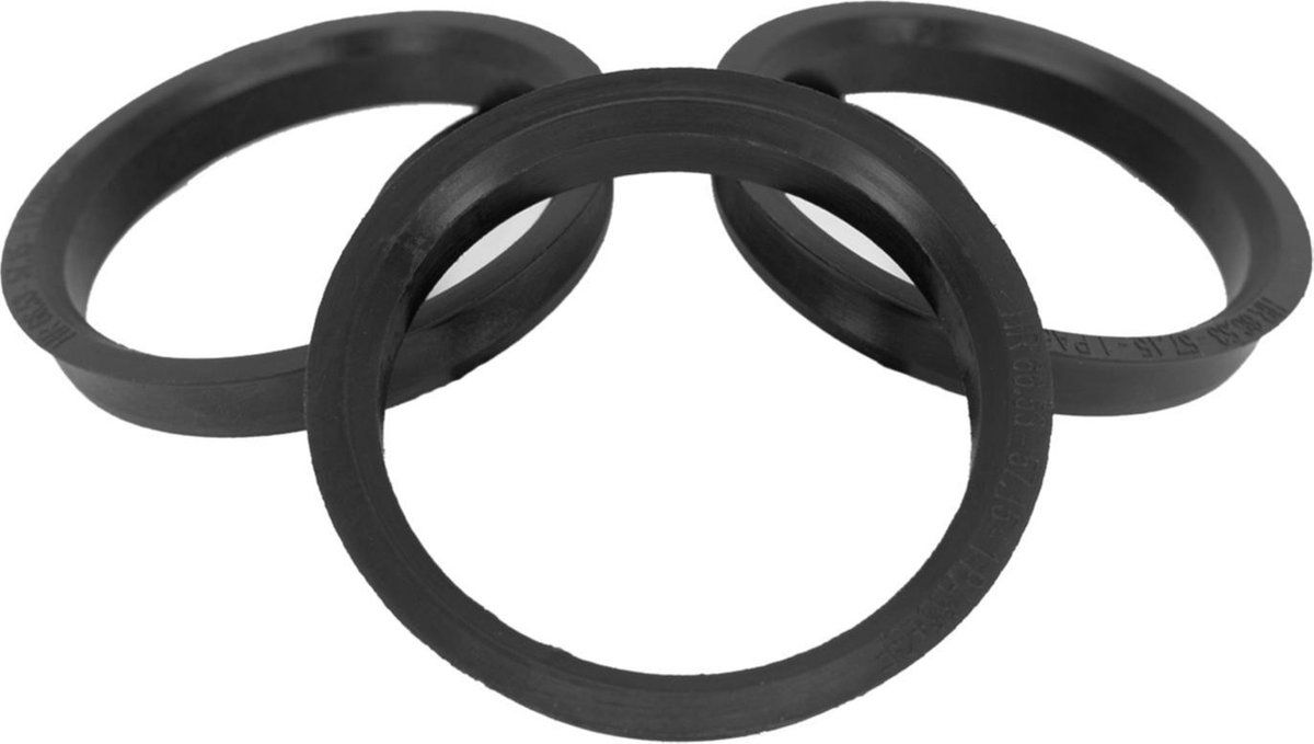Wielservicenederland Centreerringen - 65,1 mm / 74,1 mm - Zwart - 4 stuks